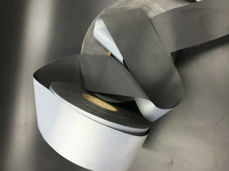 Черная отражательная лента 3 м 10 футов безопасная для шитья 5 см 2 дюйма серая