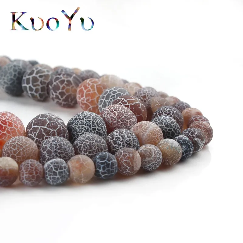 Натуральный камень коричневого цвета мороз трещины во сне Агаты вены дракона