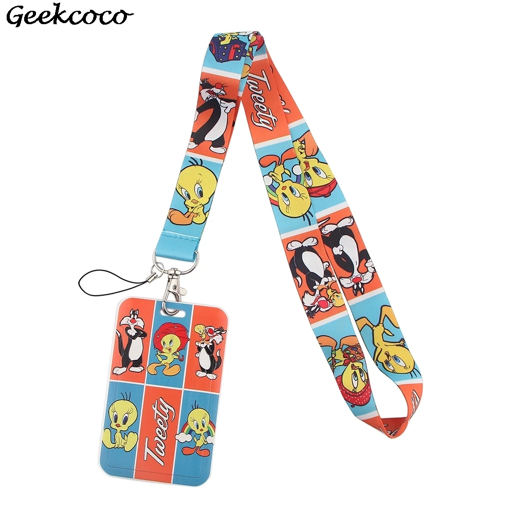 

J2048 Cartoon Animals Card Holder ID Holder Bus Card Holder Staff Card With Lanyard