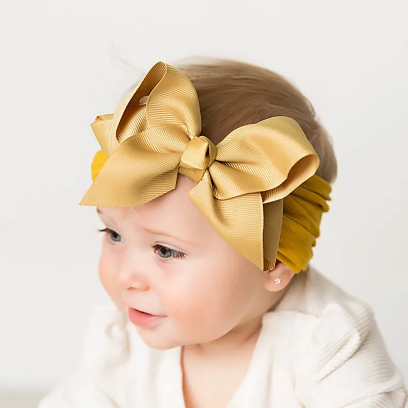 

Baby Girls Headbands Toddler Infant Hair Accessories Clothes Band Turban Solid Headwear Hair Band Bow Girl Accessories wf