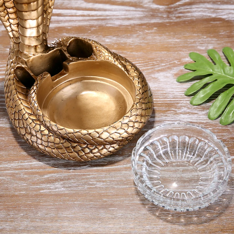 Европейская пепельница со змеиным узором стойка для хранения украшений