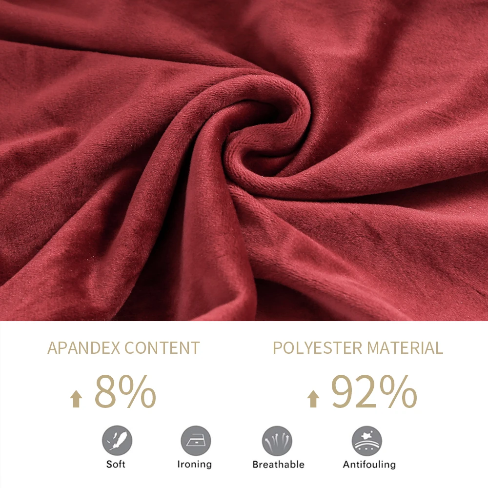 Новинка 1 шт. настоящий бархатный Лисий тканевый чехол на стулья большой размер