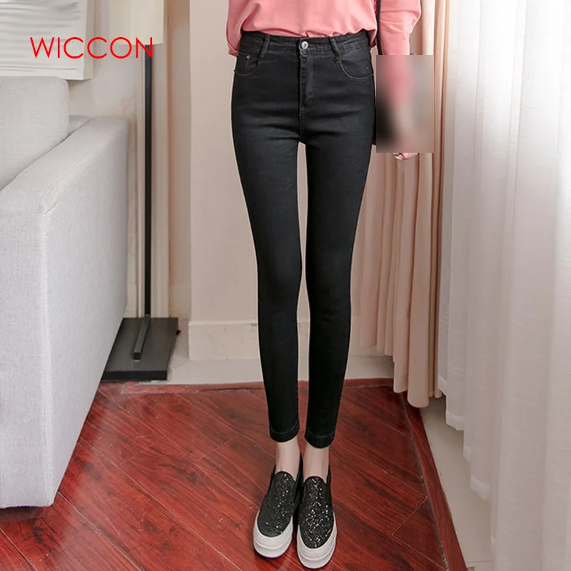 2020 джинсы-карандаш с высокой талией обтягивающие джинсы Стрейчевые Женские
