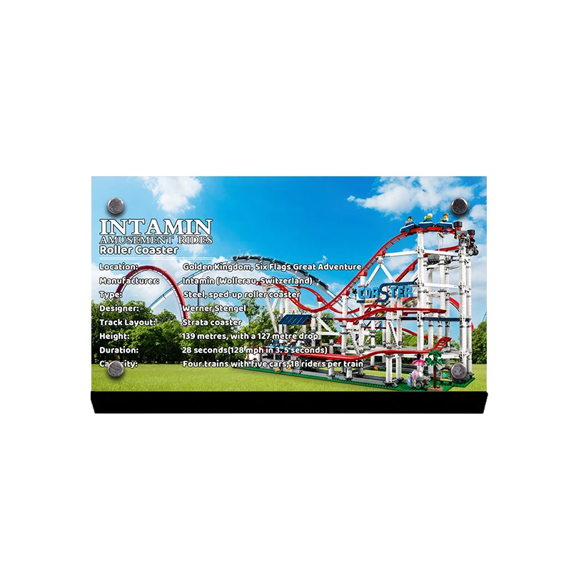 

Creative Acrylic Display Stand Brand for 10261 INTAMIN Amusement Building Blocks Decor Bricks Collection Gift children Toys