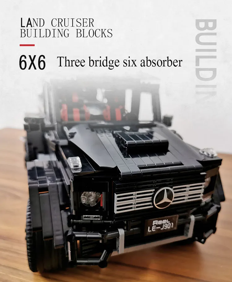 Строительный блок в сборе игрушка внедорожник Mercedes-Benz большой g6x6 модель автомобиля moc строительный блок G63 подарок для мальчика