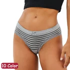 Женские сексуальные трусики M-XXXL, женское нижнее белье, мягкие кружевные трусики в полоску с бантом, женские трусики, женское нижнее белье