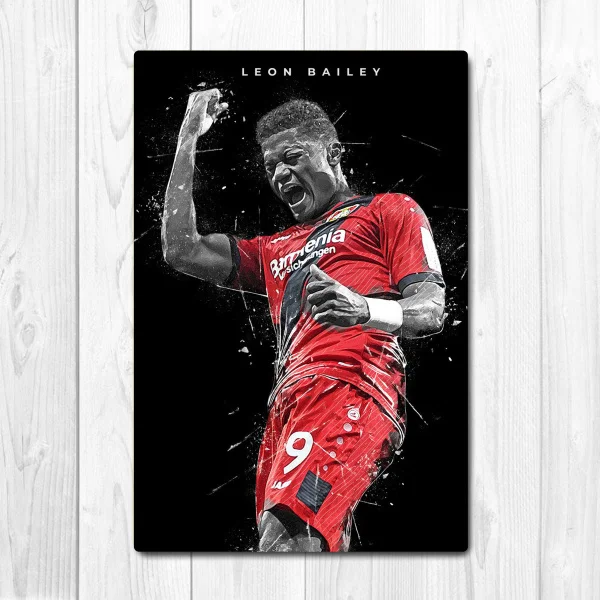 

New Leon Bailey Soccer Football Player Art Wall Decor Tin Sign Vintage Garage Sign Bar Club Cafe Garage Farm Decor