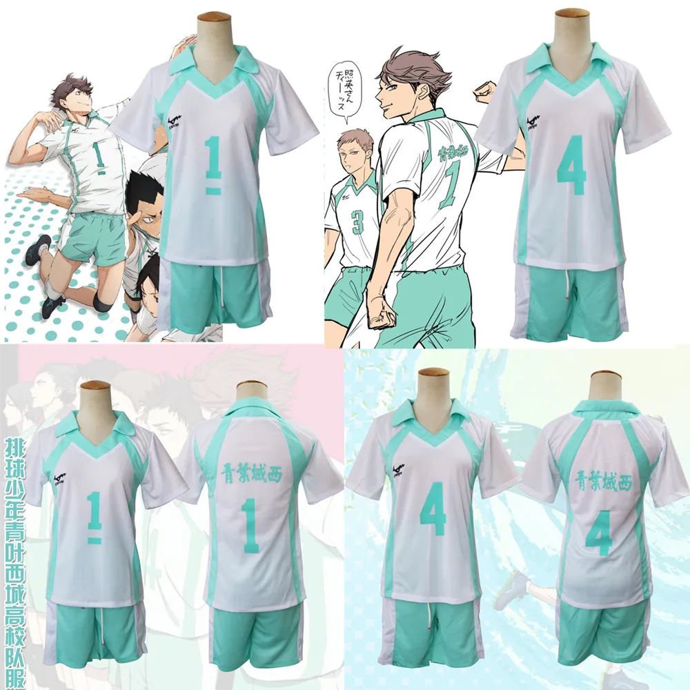 

student cartoon Haikyuu Jerseys uniform Cosplay Haikyuu Kageyama Tobio Aoba Johsai Koushi Sugawara Oikawa Tooru Cosplay Costume