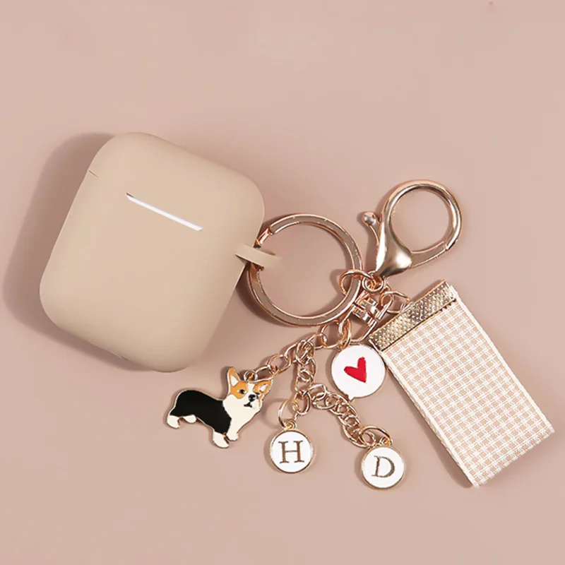 Силиконовый чехол для наушников Apple Airpods с изображением милой собаки