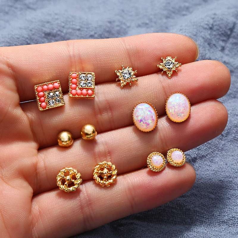 Crazy Feng (Лея фенг) в стиле Бохо готические серьги-гвоздики для женщин винтажном В