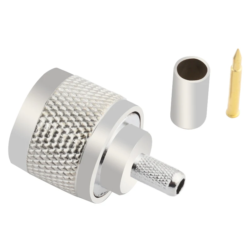 1 шт. N-образный Штекерный обжимной соединитель для кабеля RG58 LMR195 RG400 RG142 |