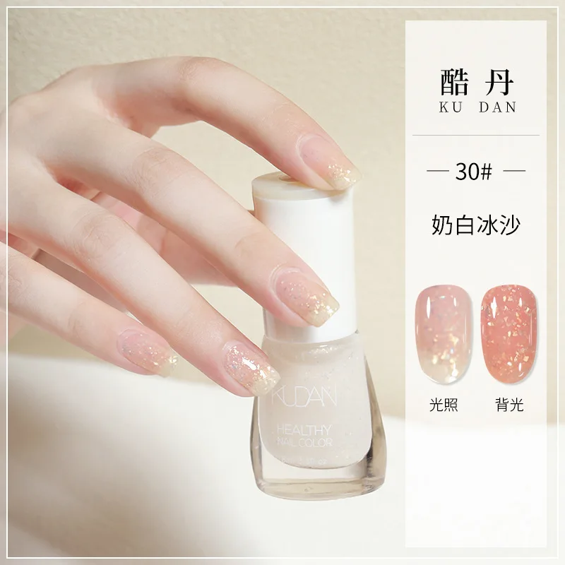 

New Light Change Nail Polish Water-Based Free Baking Quick Dry Non-Tearable Varnishes Lasting Sequins Manicure Art Decoration