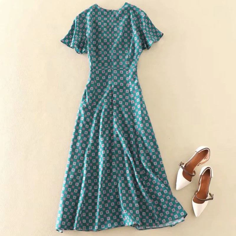 Длинное платье высокого качества Kate Мидлтон Лето 2020 новинка Женская мода для