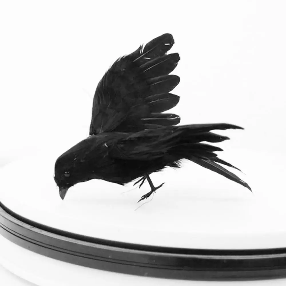 Мини Хэллоуин газон черный ворона птицы поддельные яркие искусственная