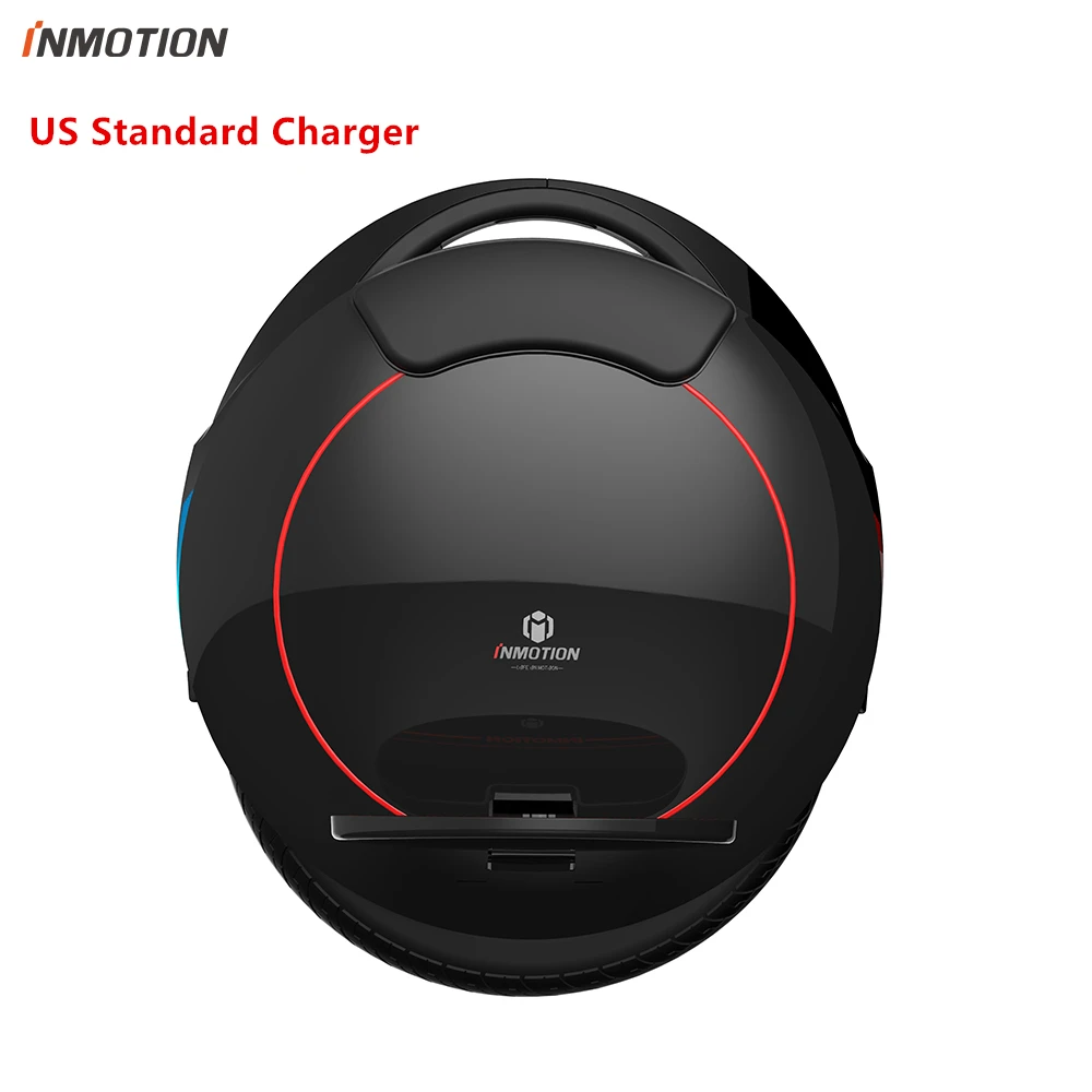 Моноцикл INMOTION V5F, самобалансирующийся скутер EUC с декоративными лампами, Одноколесный Моноцикл, электрический скейтборд - Цвет: V5F US Plug-Black