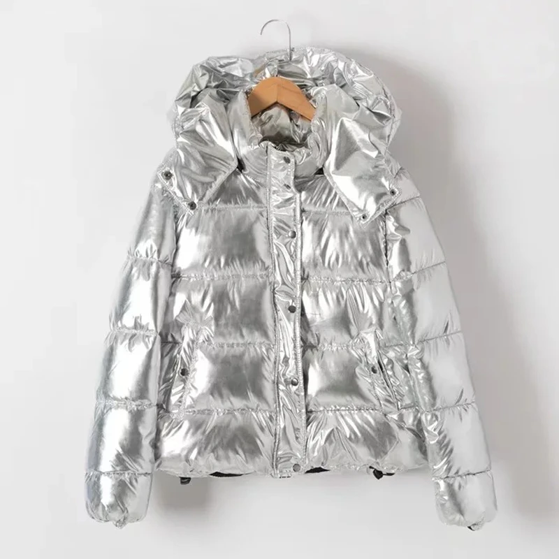 

2021 Thicken Hooded Winter Jacket Women Parka Coat Casual silver Parka Warm Plus Size Jaqueta Feminina Warm Large Size Coat MY10