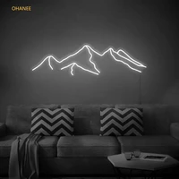 ohanee custom mountain neon sign light led wall window hanging setting acrylic decoration indoor for home room bedroom
