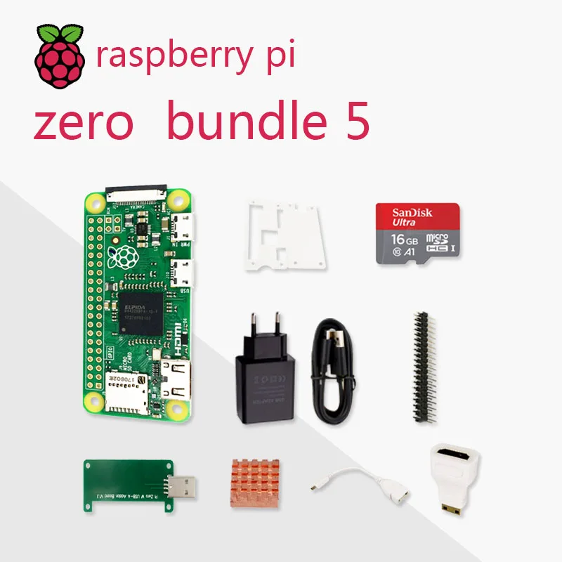 Одноъядерный процессор Raspberry Pi Zero DEV Kit 1 ГГц 512 МБ ОЗУ в комплект входит мини-Кабель