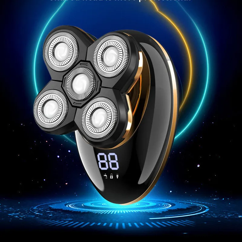 

5 in 1 USB Rechargeable Men Washable Five Floating Heads Shavers Hair Clipper Nose Ear Hair Trimmer Men Facial Cleaning Brush