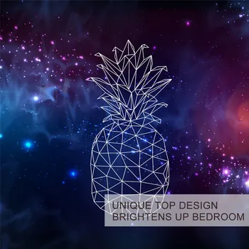 BlessLiving Pineapple Bedding Set 3D Print Starry Sky Duvet Cover Sets Geometric Bed Cover Fruit Bedspreads Hipster Home Decor 3