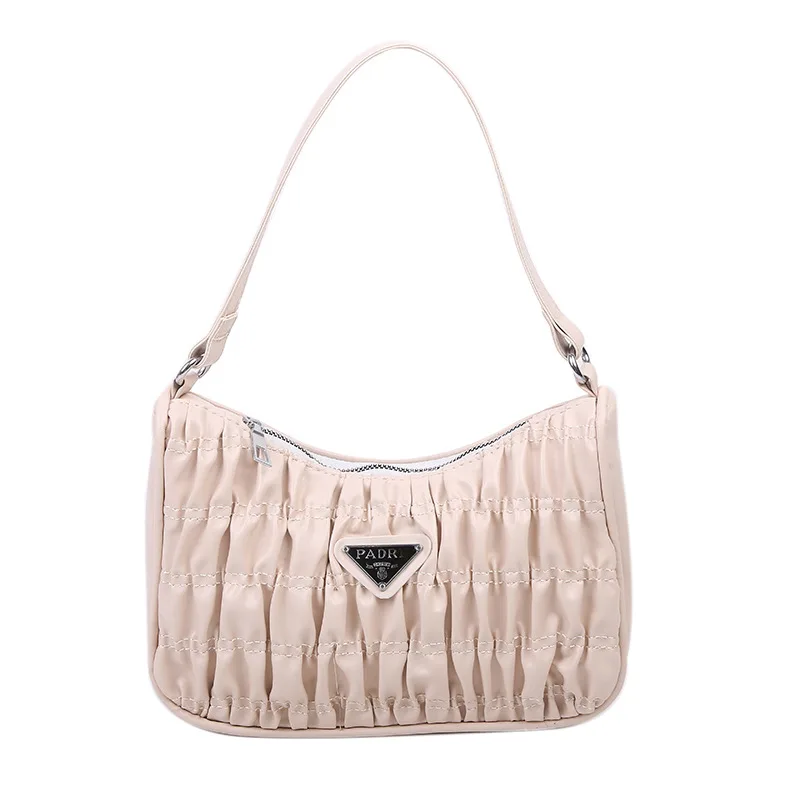 

Popular Fold Underarm Bags Summer New Crocodile Pattern Ladies Shoulder Bag Fashion PU Leather Zipper Handbags for Women 2021