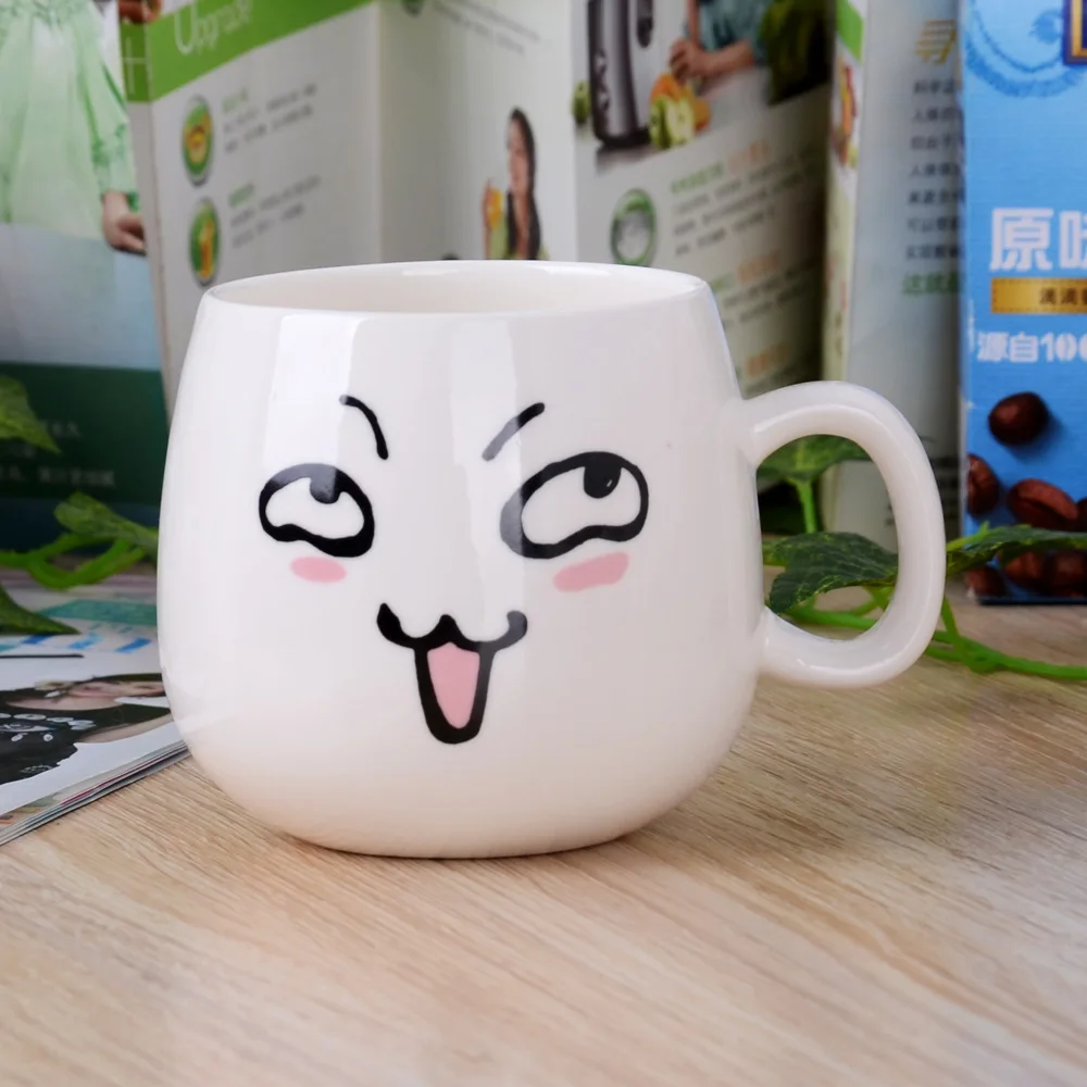 Чашка с выражением милая версия чашка из мультфильма керамическая логотипом