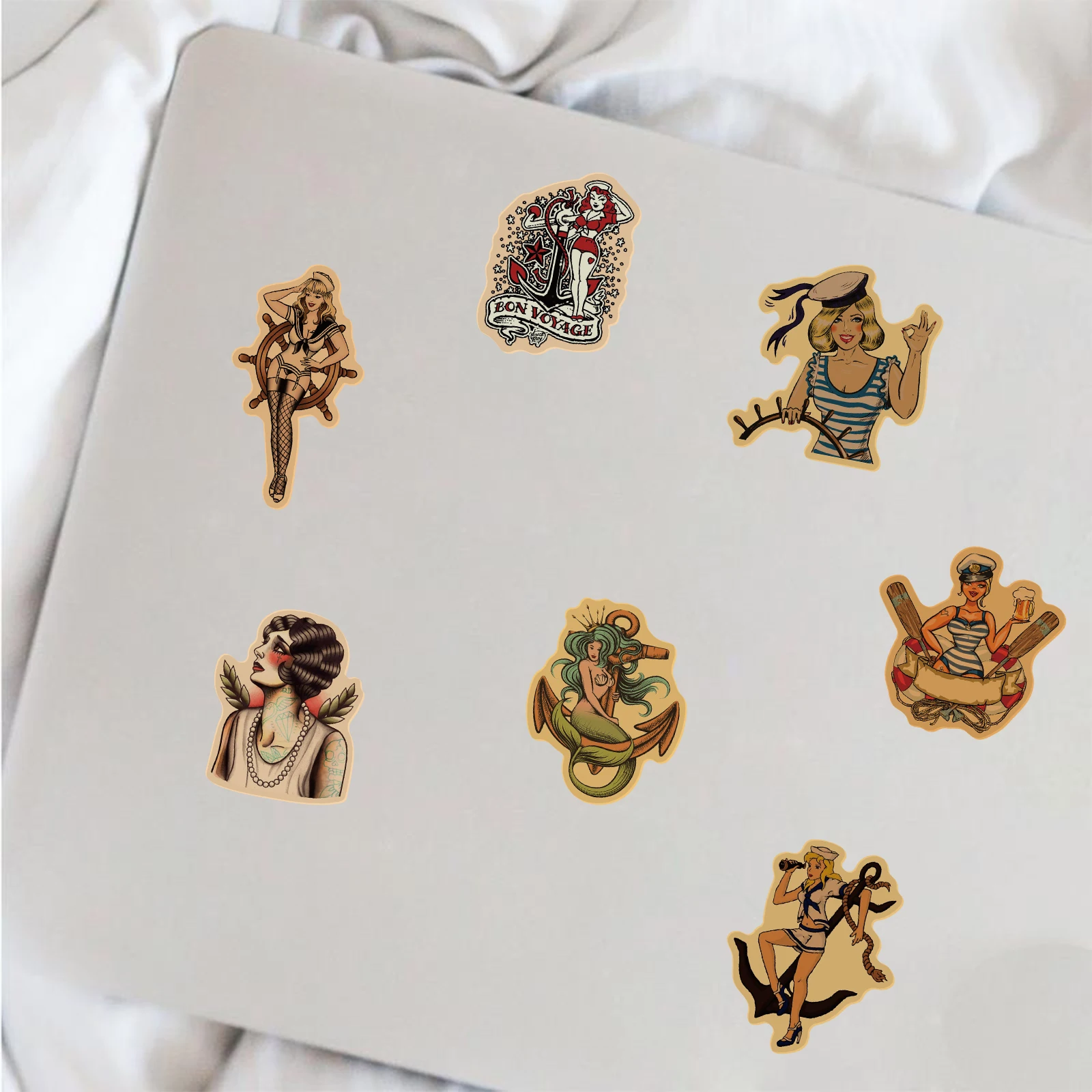 Наклейки в стиле ретро со старыми татуировками для школы 25/50 шт. наклейки-тележки