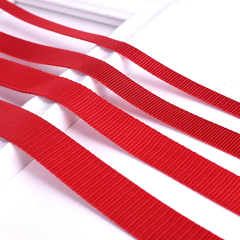 50 Meters 1CM Width Colorful 1.5MM Thickness Woven Polyester Imitation Nylon Webbing Straps Belt Pet Chest Strap Accessories | Дом и сад