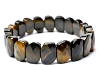 yellow blue tiger eye 15x10 the surface of the cut exquisite bracelet