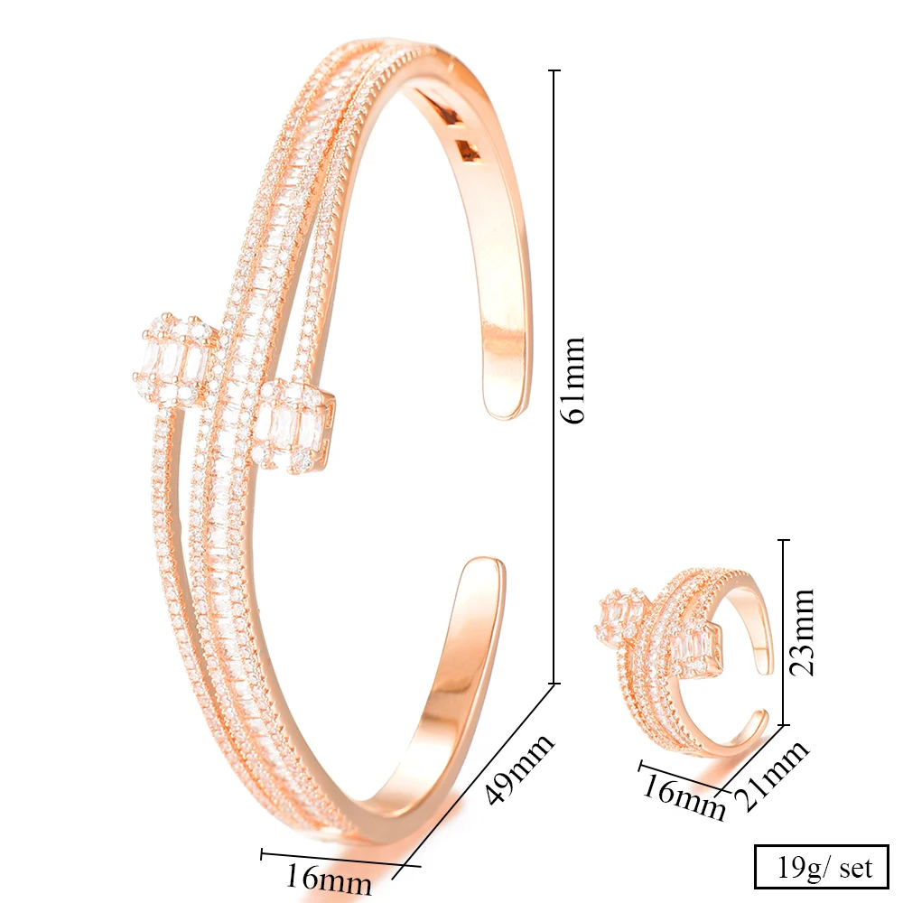 GODKI модный роскошный стек набор колец украшений для женщин Свадебные с