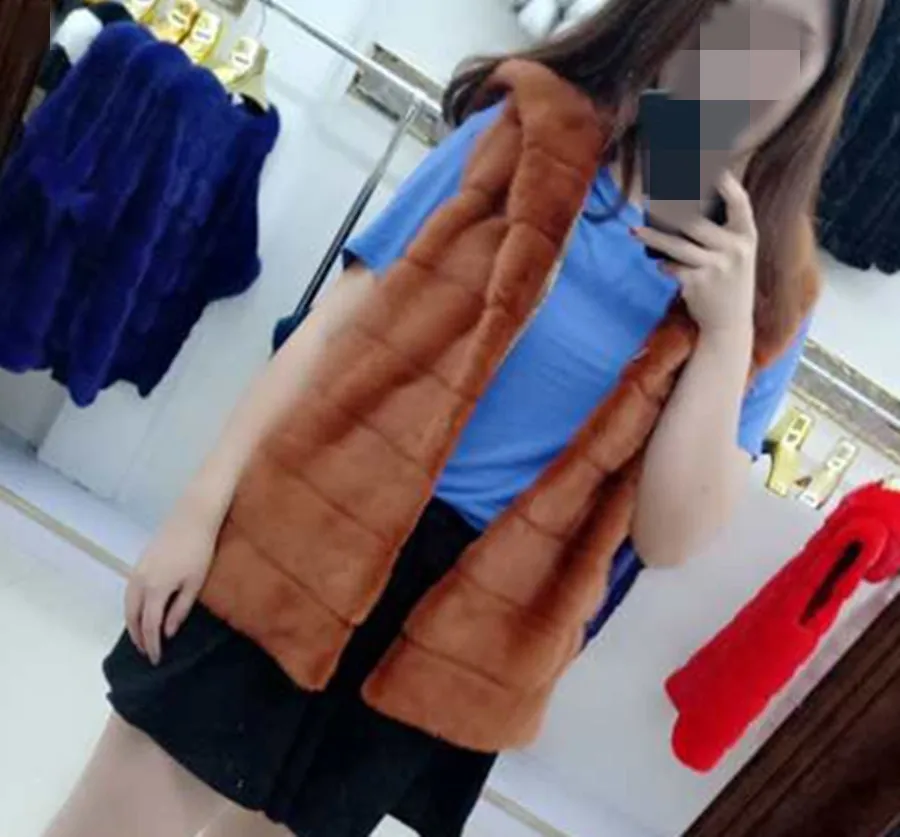 Новый Зимний женский жилет из натурального меха норки пальто с капюшоном|Шубы и