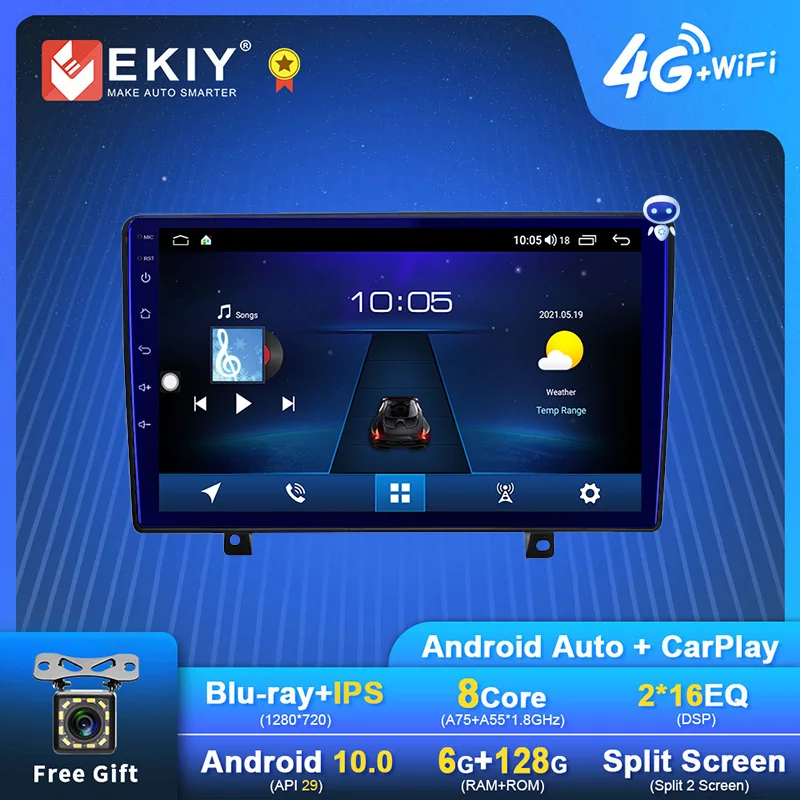 

Автомобильный радиоприемник EKIY Android для Opel Astra H 2006-2014, навигация GPS 1280*720 IPS DSP Carplay, мультимедийный плеер, стерео, DVD, FM