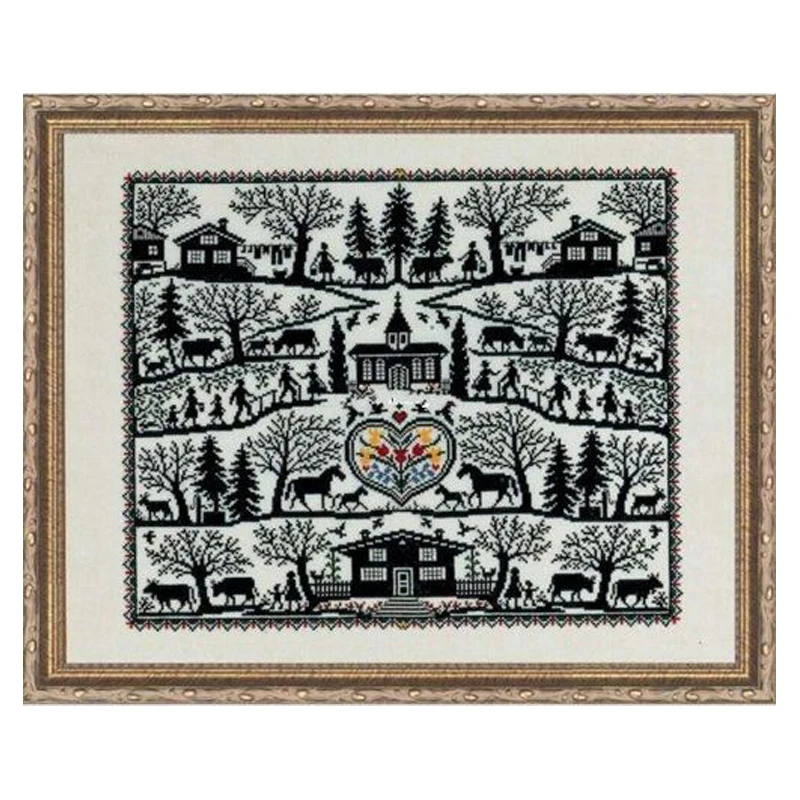 Хит продаж высококачественный Набор для вышивки крестиком плотный деревенский