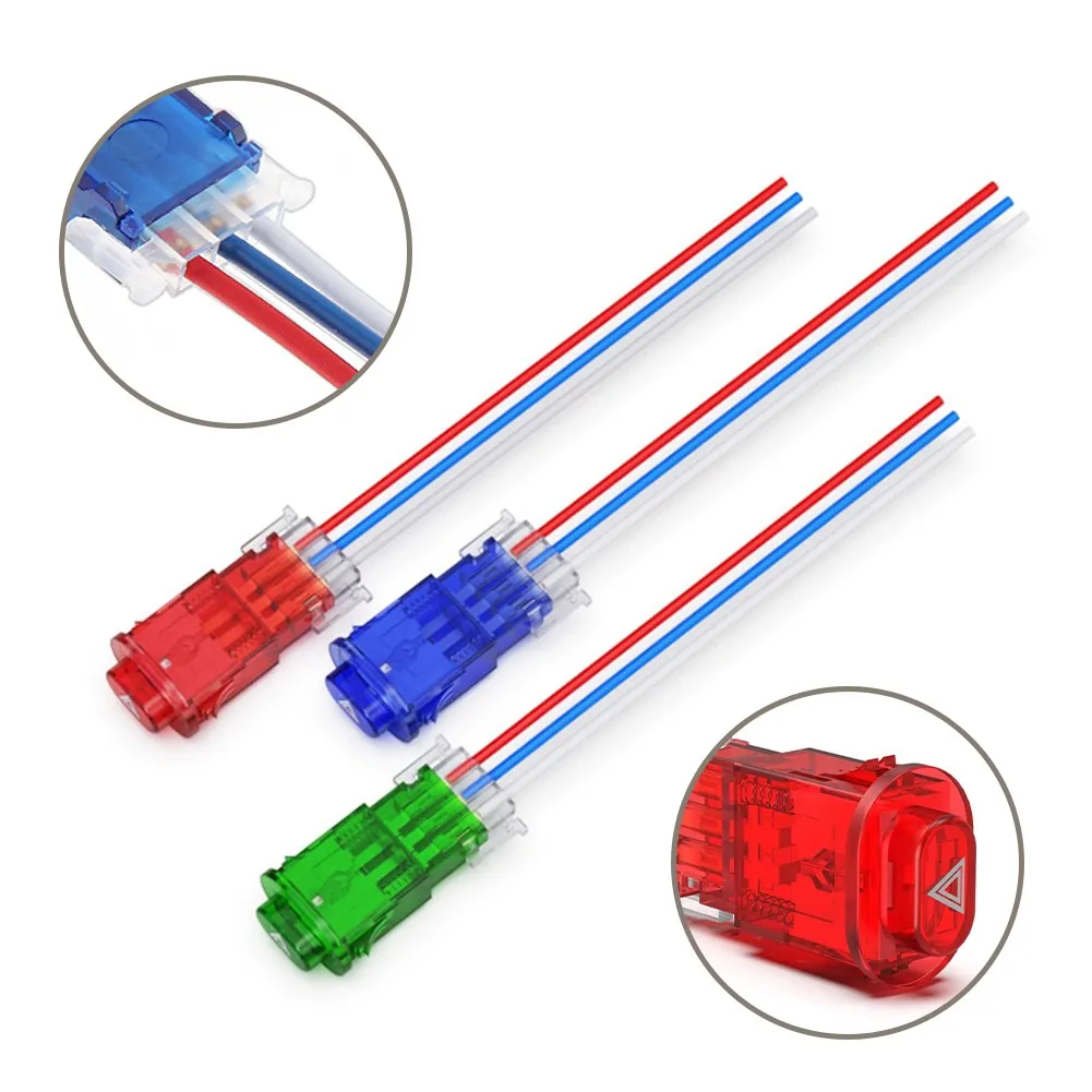 

100mm Motorcycle Light Switch 12V~24V 3 Wires Accessories Plastic Scooters