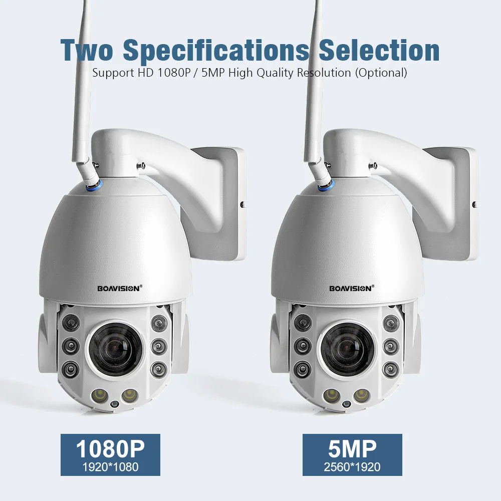 1080P 5MP PTZ WiFi IP камера наружная 20X зум двухсторонняя аудио полноцветная камера ночного видения IR 80m 2MP камера видеонаблюдения P2P CamHi