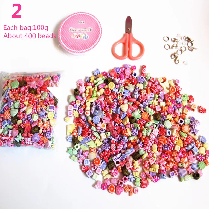 100 г/компл.(300-400beads) поезд упражнения для глаз Пластик набор аксессуаров DIY игрушки кольца ювелирные изделия ручной работы для детей раннего Educatinon подарки для девочек