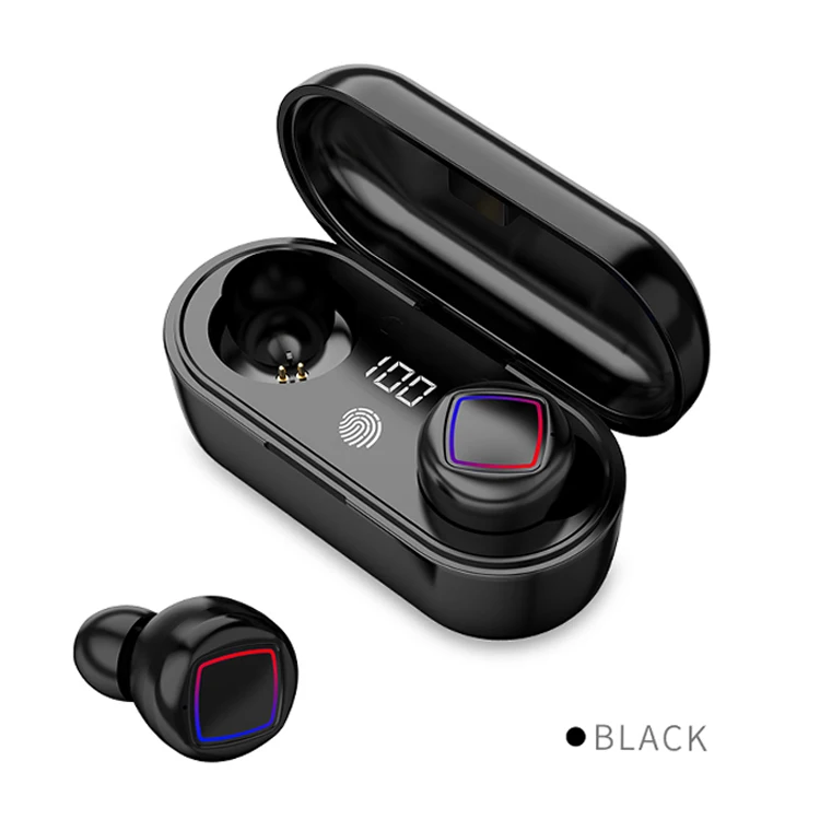 Black B TWS T8 Bluetooth 5,0, беспроводные наушники IPX6, водонепроницаемая Спортивная гарнитура, наушники-вкладыши с глубоким басом, стерео наушники, сенсорное управление с микрофоном - Цвет: Black B