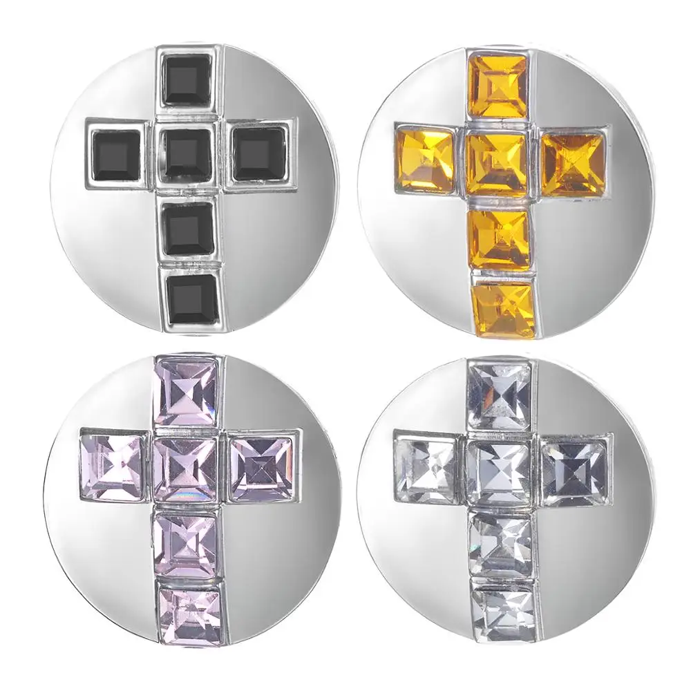 Оснастка ювелирные изделия религия крест круглые стразы 18 мм кнопки для оснастки