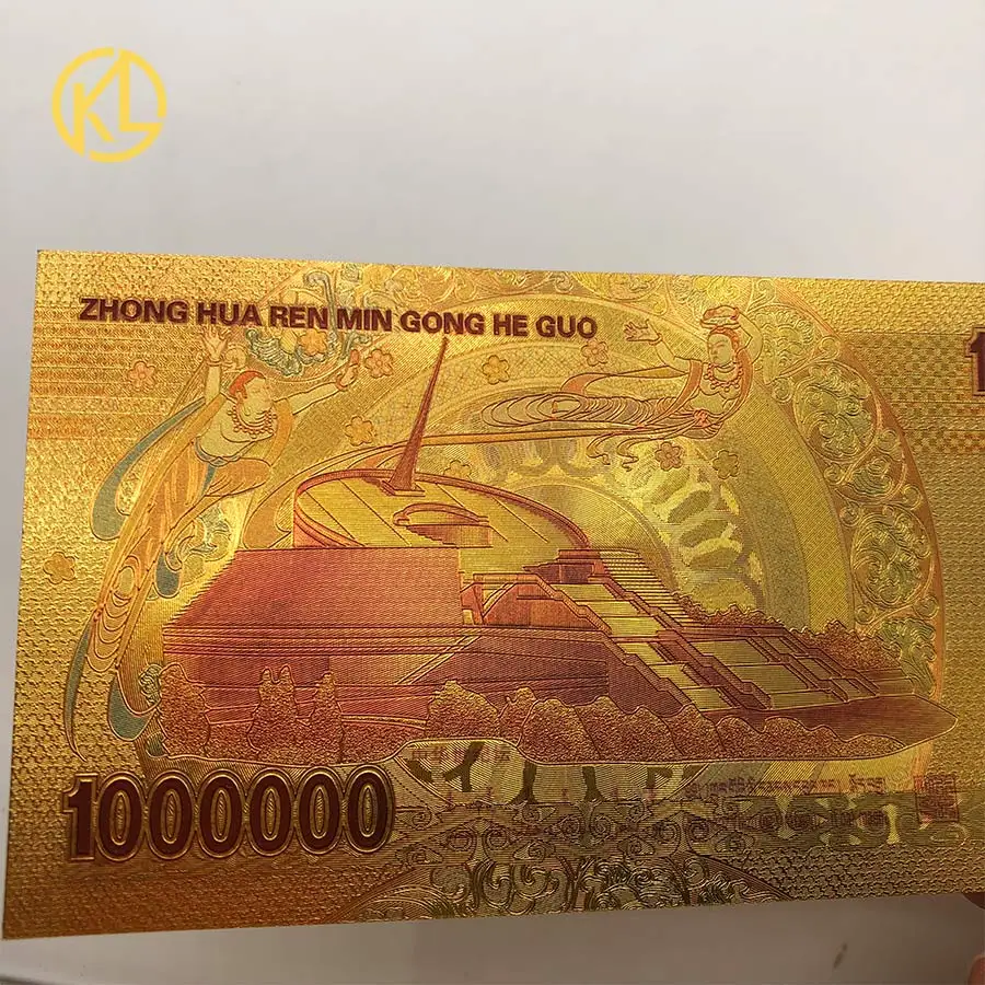 1989 Edition Chinese souvenir Gift Dargon 1000 yuan Gold Plastic Banknote for collection and New Year Gifts | Дом и сад