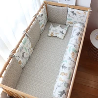 baby bed bumper for newborns baby room decoration thick soft crib protector for kids cot cushion with cotton cover detachable