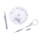 1 коробка ассортимент винтов гаек колодки набор, набор в коробке дужки очков винт комплект для ремонта комплекта инструменты для очков солнцезащитных очков часы Запчасти