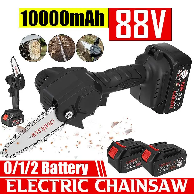 

88V 800W 10000mah Электрическая цепная пила 4 дюйма Бензопилы сад регистрации Мощность инструмент садовый инструмент с 1/2 шт. Перезаряжаемые Батаре...