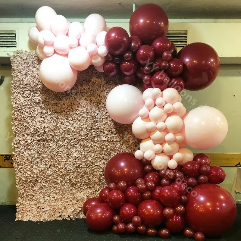 Globals DIY воздушный шар гирлянда арочный комплект двойное вино макарон персиковые