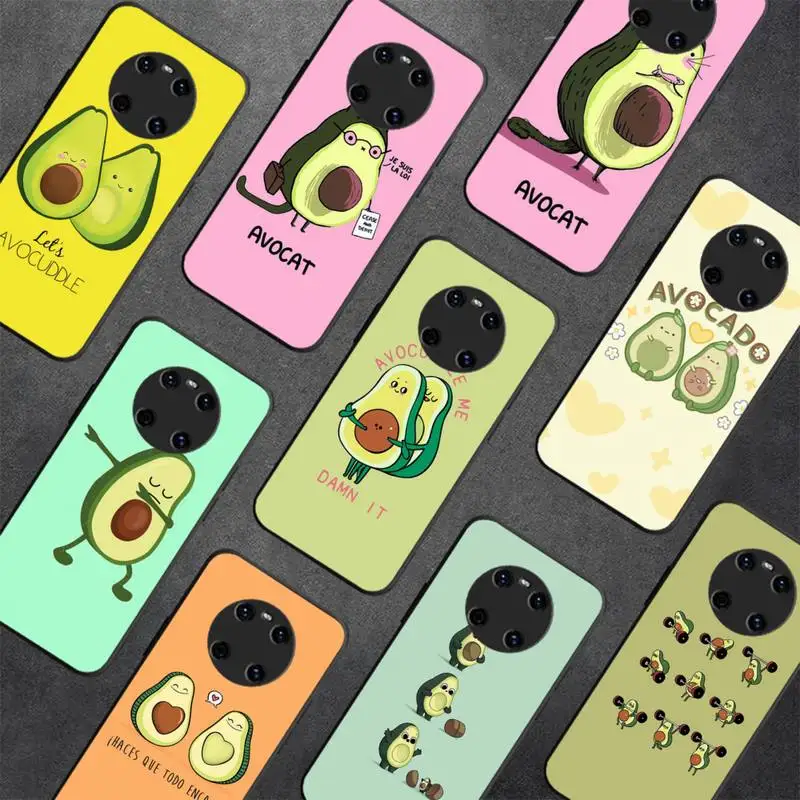 

Cute Cartoon Fruit Avocado Phone Case For Huawei Y5 Y62019 Y52018 Y92019 Luxury funda case for 9prime2019