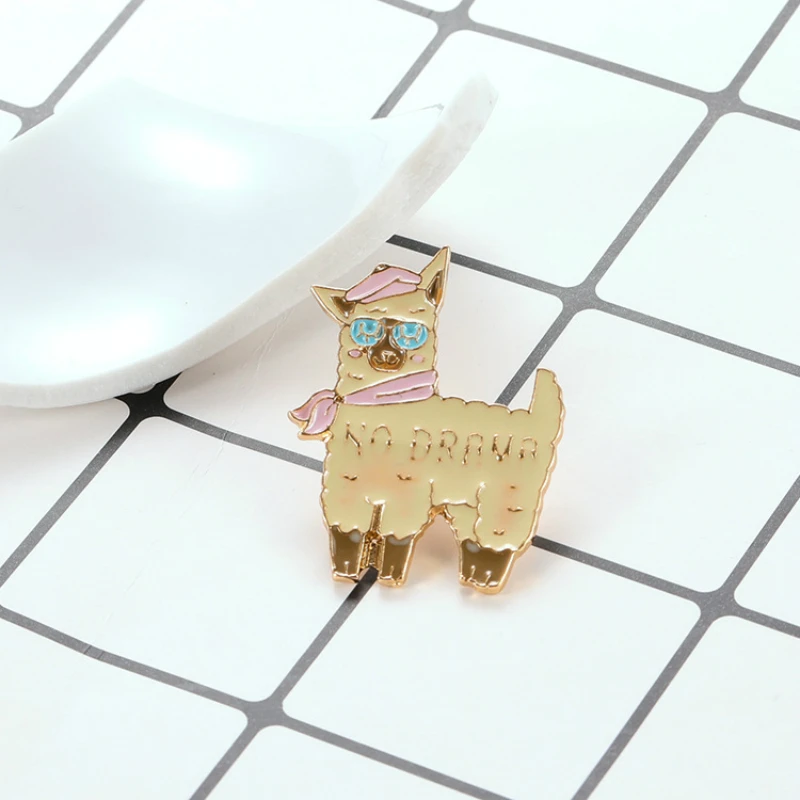 Новые модные аксессуары брошь Мультфильм Альпака моделирование простой