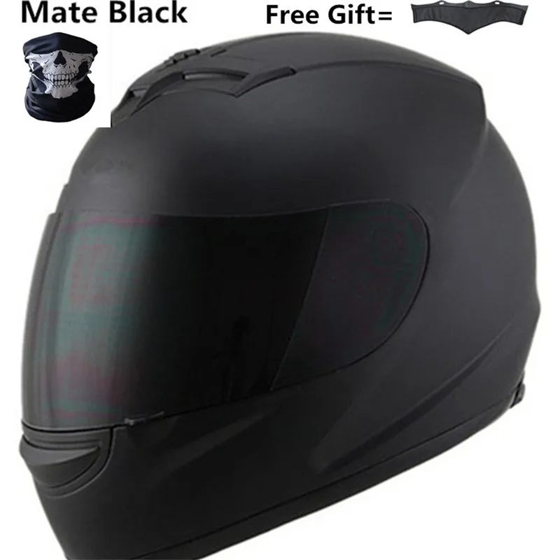 matte-dark Мото шлемы полное лицо мото rcycle шлемы DOT одобренные с удаленным шейным платком четыре сезона солнцезащитный щит Прикрепленный прозрачный козырек - Цвет: matte-dark