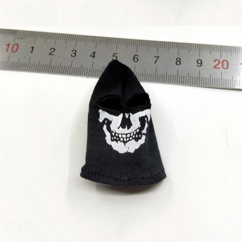 

In Stock 1/6th FLAGSET 73033 Doomsday War Ghost of Death Man Black Headgear Mask Model For Usual 12inch Doll Soldier Collect