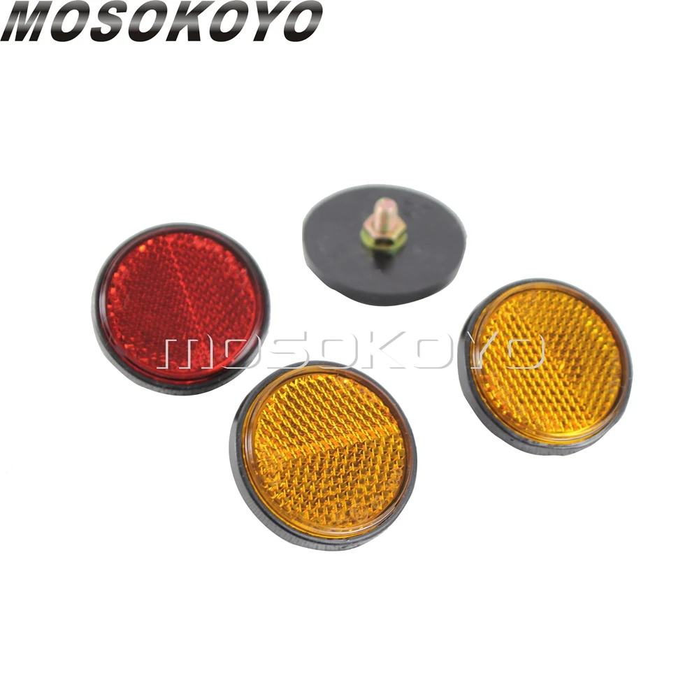 Желтый 6 мм Круглый отражатель с резьбой стикер Предупреждение ющий болт на