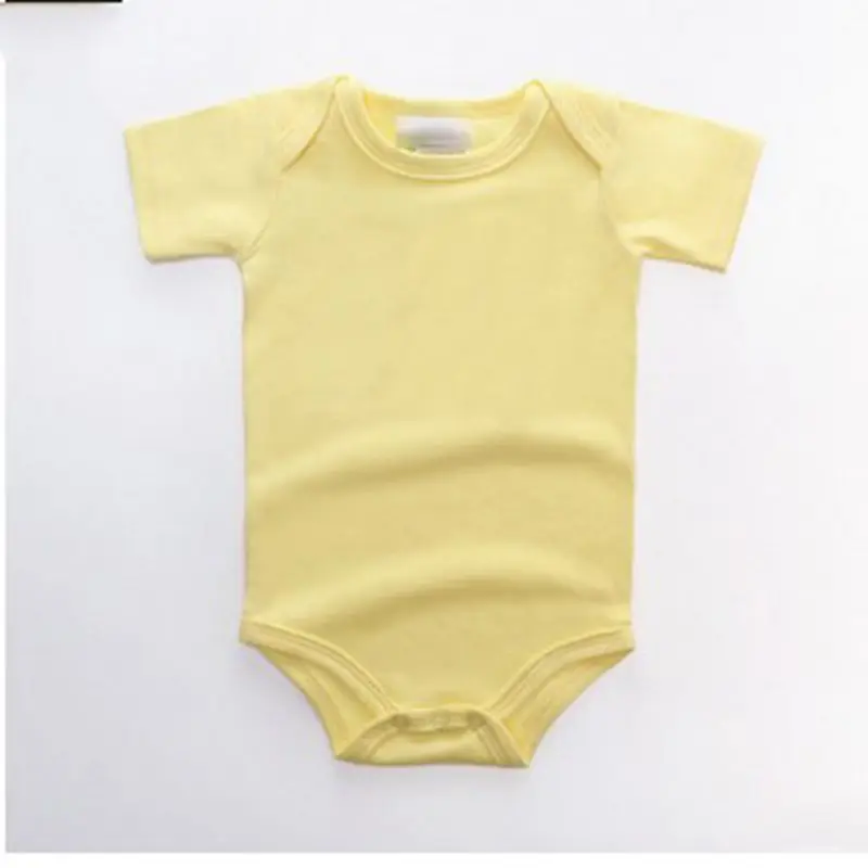 For 0-2Y Toddlers Casual Pajamas Outfits Baby Girls Boys Short Sleeve Rompers Infant Cotton Clothes Newborn Solid Jumpsuit