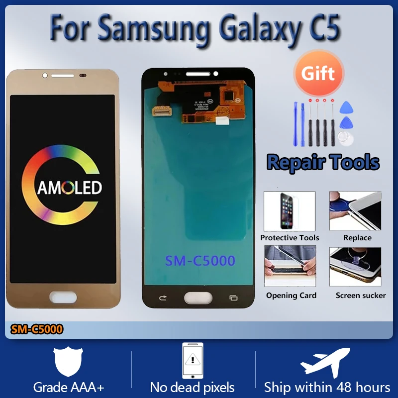 5 2 ''для Samsung C5 C5000 SM-C5000 ЖК-дисплей экран Замена для Galaxy дисплей ЖК-экран модуль